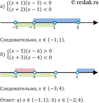 Изображение Решите систему неравенств (159—164):159.а)...